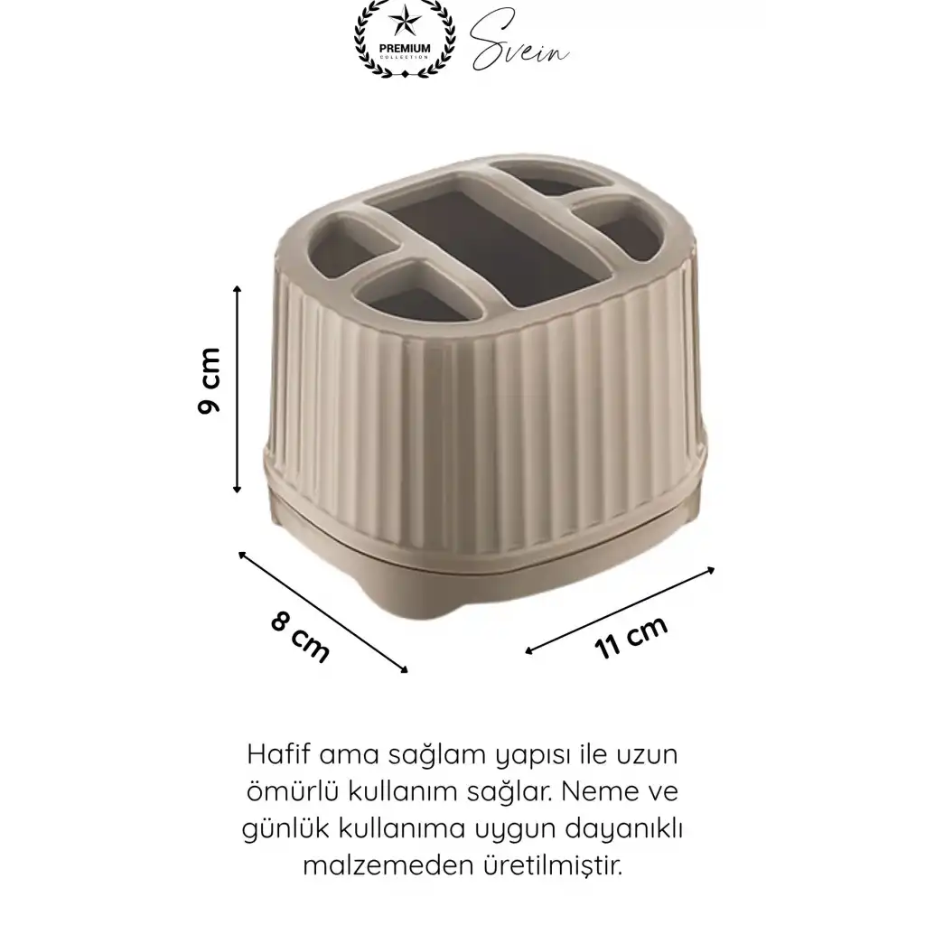 #BanyoSeti Setüstü Diş Fırçalık Sabunluk Plastik Bej Banyo Düzenleyici Organizer Diş Macunluk Aksesuar Seti Modern Minimal Lavabo Üstü Dekoratif Hijyenik Dayanıklı Pratik Çok Amaçlı Banyo Seti