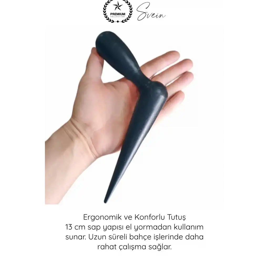 #Fide Küçük Bahçe Bitki Çiçek Tohum Ekim Manuel Fide Dikme Aparatı Siyah Saplı Dayanıklı Toprak Delici Bahçe El Aleti Pratik Dikim Aracı Fidan Yer Açıcı Hobi Bahçe Ekim Ekipmanı