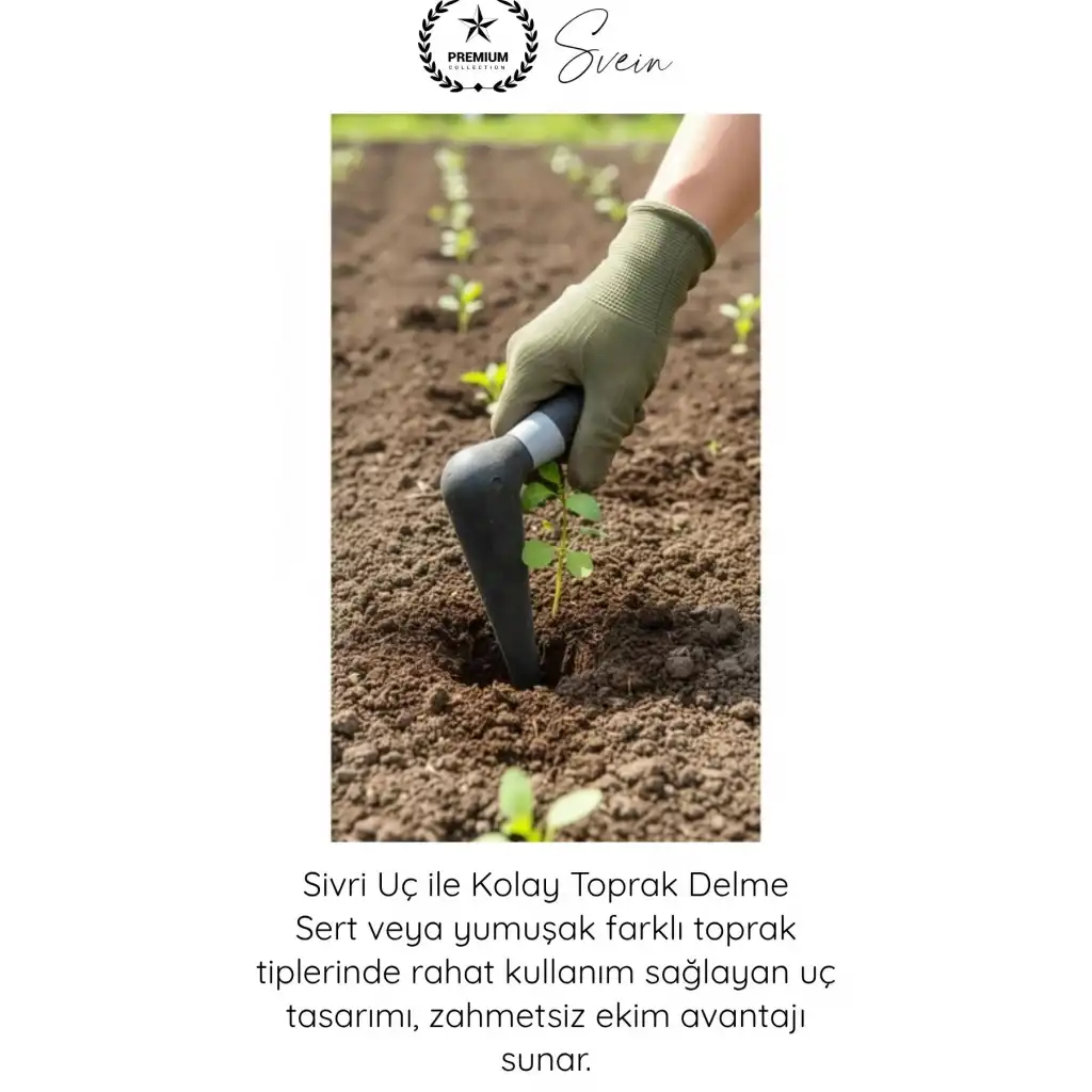 #Fide Küçük Bahçe Bitki Çiçek Tohum Ekim Manuel Fide Dikme Aparatı Siyah Saplı Dayanıklı Toprak Delici Bahçe El Aleti Pratik Dikim Aracı Fidan Yer Açıcı Hobi Bahçe Ekim Ekipmanı