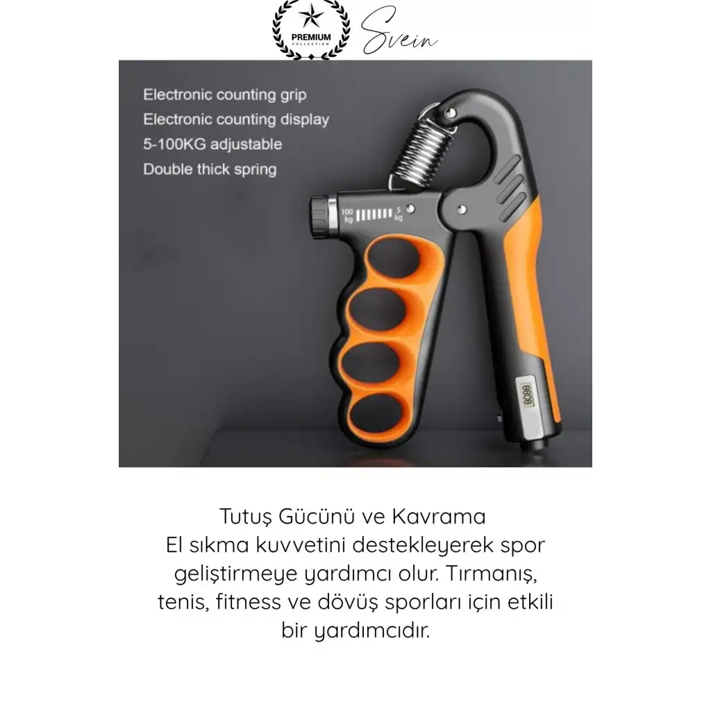 #ElYayı Profesyonel Dirençli Bilek Önkol El Egzersiz Tutuş Güçlendirici Ayarlanabilir 10-40 Kg Hand Grip Sporcu Rehabilitasyon Yaylı El Yayı Kas Güçlendirme Fitness Antrenman Aparatı Kaymaz Tutacak