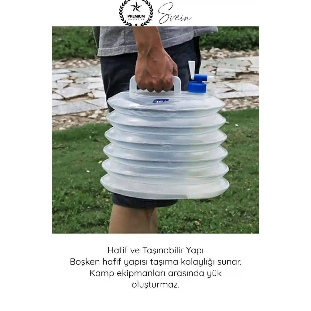 #Bidon Kamp Karavan Piknik Dağcılık Katlanır Su Bidonu 10 Litre Musluklu Akordiyon Su Deposu BPA Free Taşınabilir Su Tankı Araç Bagajı Outdoor Acil Durum Kamping Su Saklama Taşıma Bidonu