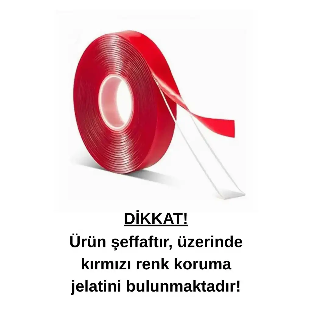 Ekstra Güçlü Çift Taraflı Bant İz Bırakmaz Şeffaf Çok Amaçlı Tamir Silikon Montaj Bandı 18mm X 2mt