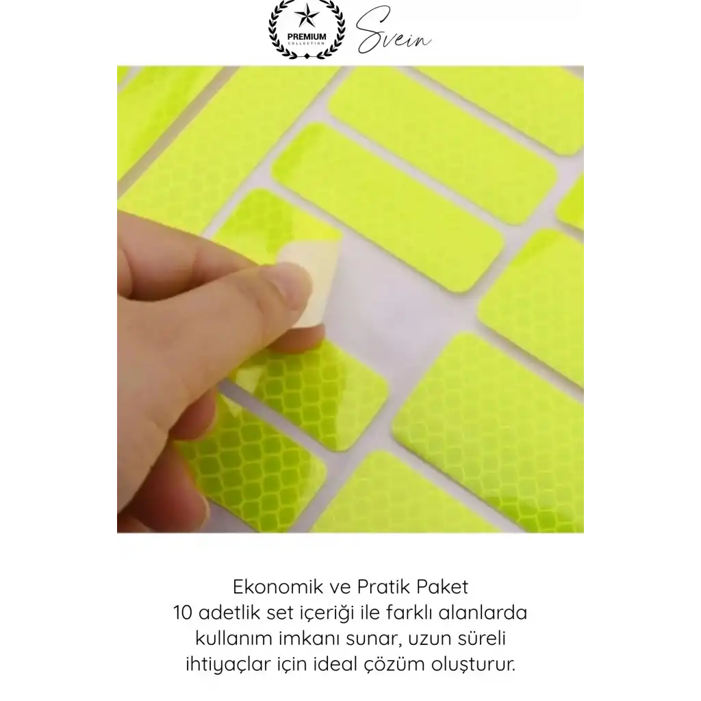 #Reflektör Reflektör Honeycomb Reflektif Güvenlik Bandı Altıgen Petek Dokulu 10 Adet Sticker Seti Yansıtıcı Bant Araç Motosiklet Bisiklet Kask Gece Görünürlük Su Geçirmez Yapışkanlı Uyarı Etiketi