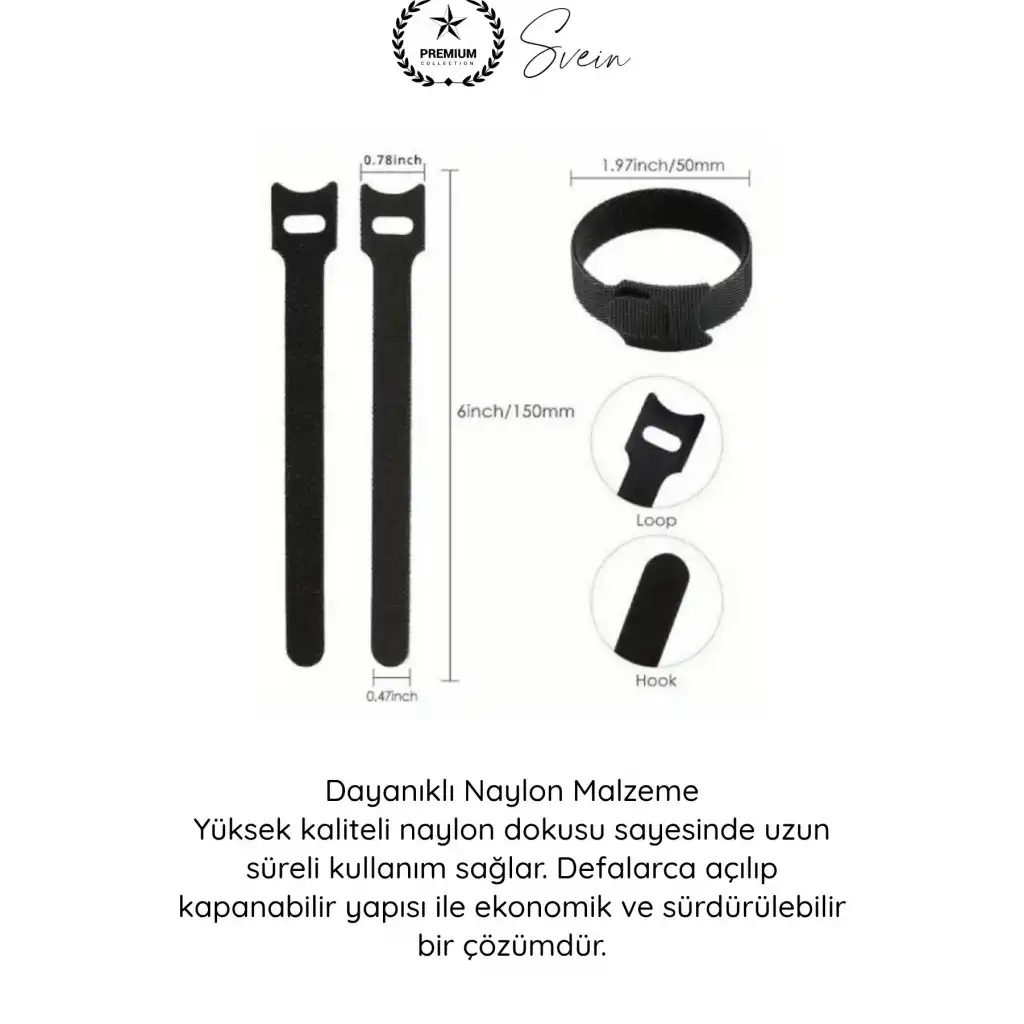 #Düzenleyici Organizer Naylon Siyah Çok Amaçlı Kablo Düzenleyici Cırt Cırtlı Kelepçe Seti 10 Adet 15cm Hook Loop Tekrar Kullanılabilir Kablo Toplayıcı Ev Ofis Atölye Masaüstü Düzenleme Aparatı