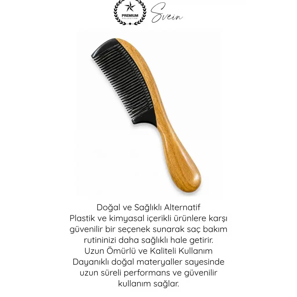 #Tarak Doğal Antistatik Kemik Tarak Pelesenk Ağacı Saplı El İşçiliği Saç Bakım Tarağı Masaj Etkili Düğüm Açıcı Elektriklenme Önleyici Sağlıklı Parlak Saç Profesyonel Bakım Aksesuarı