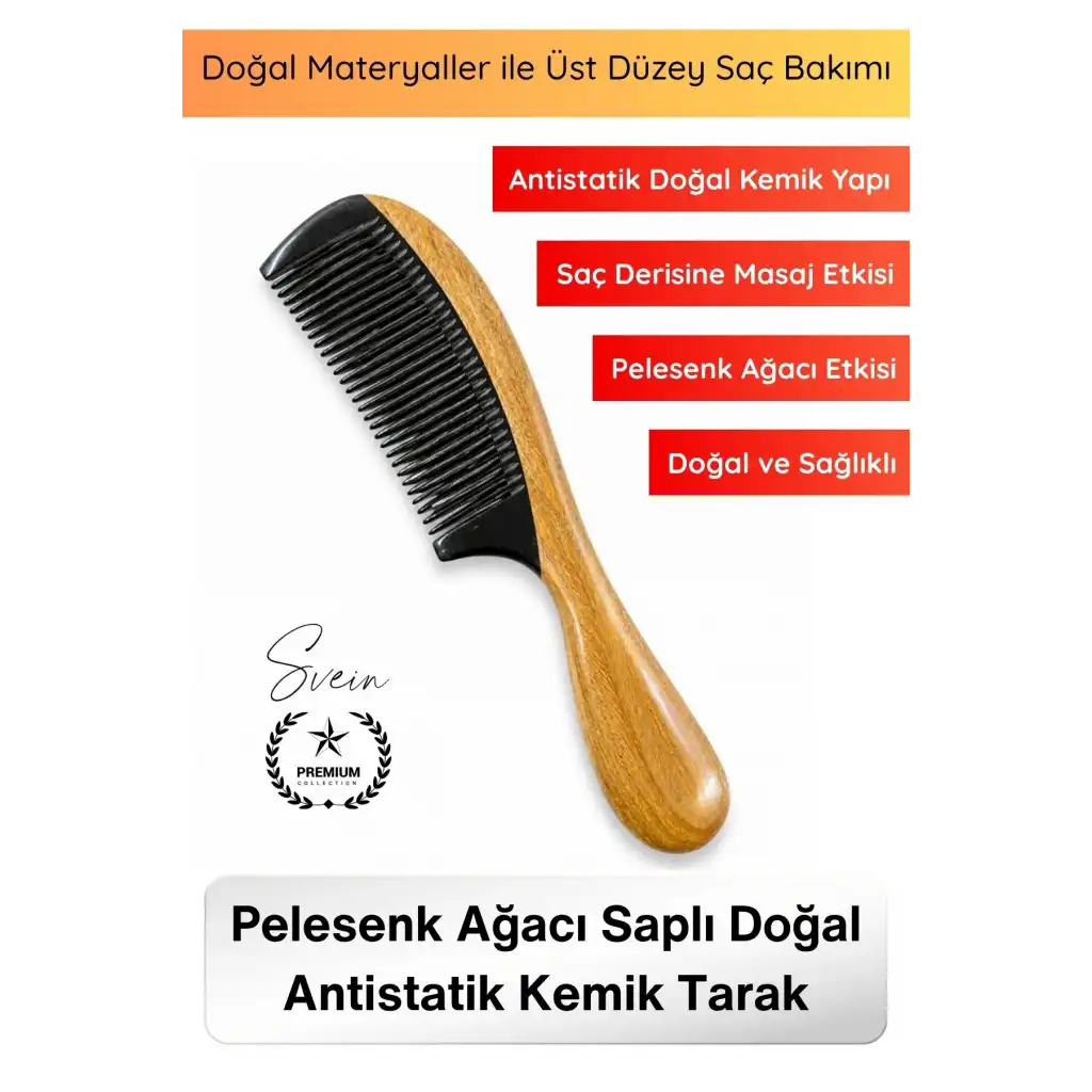 #Tarak Doğal Antistatik Kemik Tarak Pelesenk Ağacı Saplı El İşçiliği Saç Bakım Tarağı Masaj Etkili Düğüm Açıcı Elektriklenme Önleyici Sağlıklı Parlak Saç Profesyonel Bakım Aksesuarı