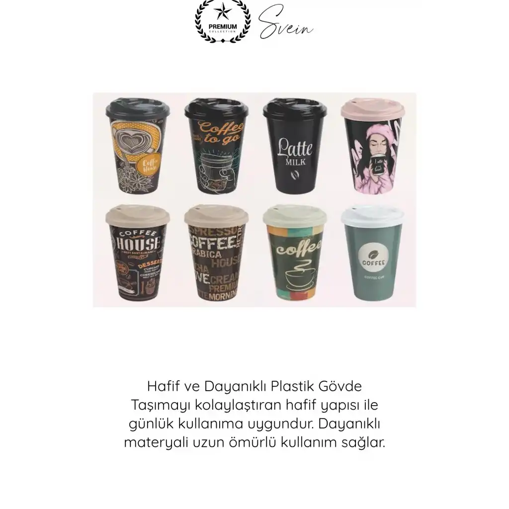 #Bardak Renkli Desenli Kapaklı Plastik Çay Kahve Bardağı 2’li Set 500 ML Taşınabilir İçecek Kupası Sızdırmaz Hafif Dayanıklı Soğuk Sıcak İçecek Ofis Araba Kamp Günlük Kullanım Mug Eğlenceli