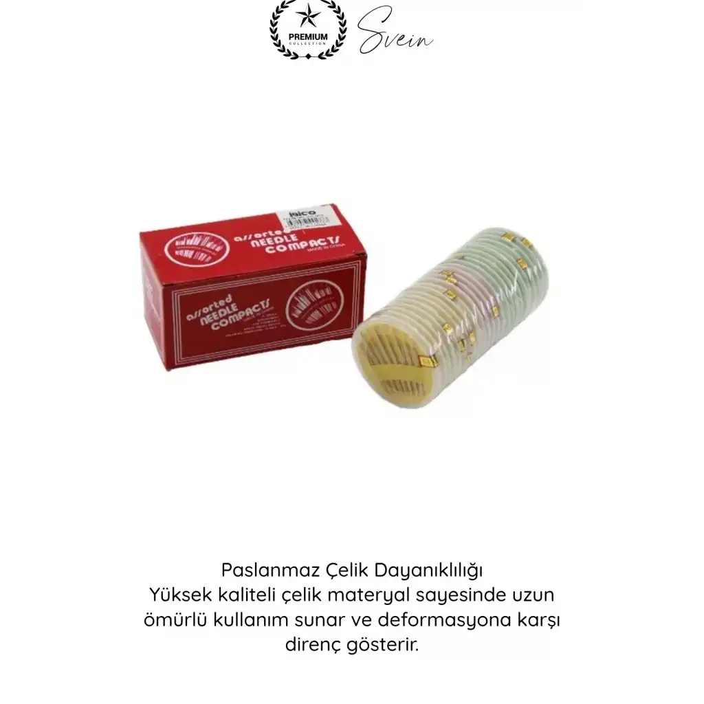 #Dikiş Paslanmaz Çelik Dikiş İğnesi Seti 25 Parça Profesyonel Terzi Nakış Hobi El Dikiş Kiti Kumaş Tamir Aksesuarı Çok Boyutlu Dayanıklı Saklama Kutulu Hassas Dikiş Malzemesi