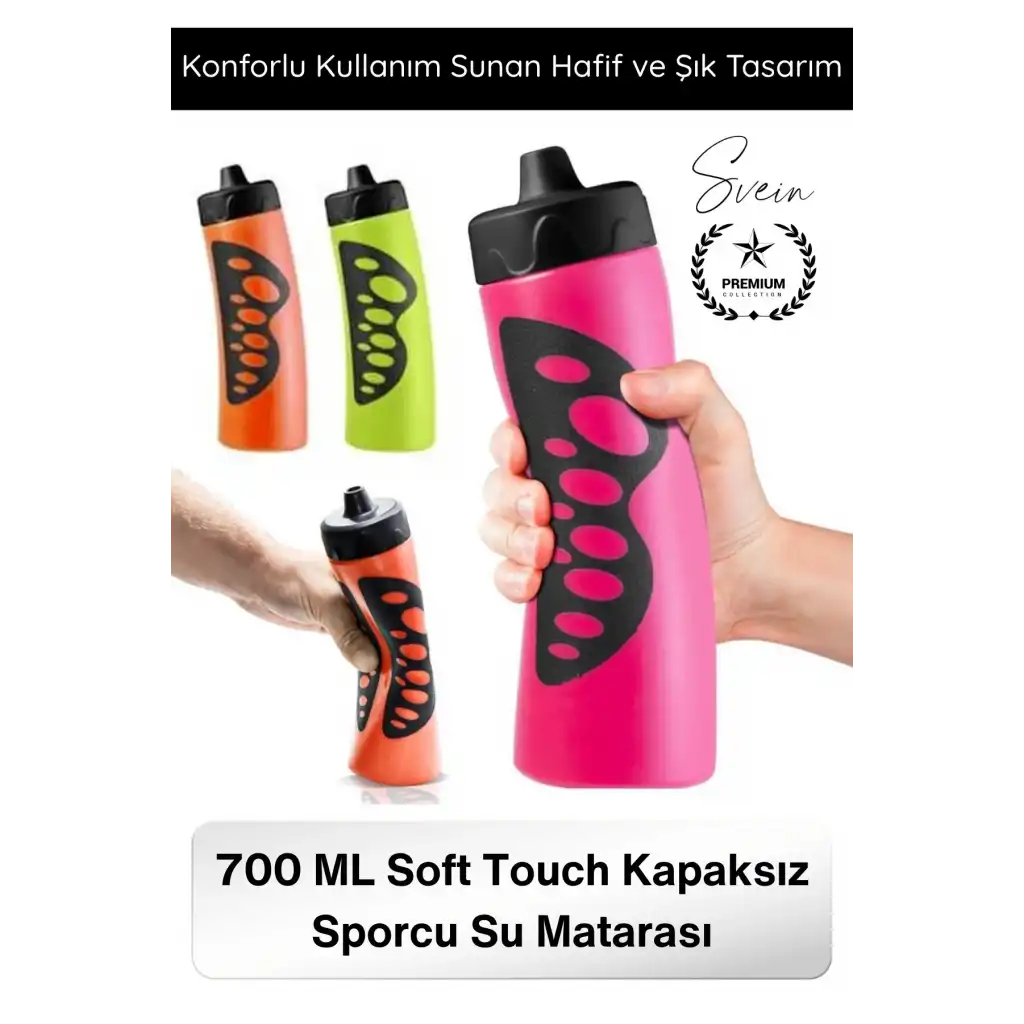 #Matara 700 ML Soft Touch Sporcu Su Matarası Kapaksız Renkli Kombin Mat Şişe Hafif Dayanıklı Taşınabilir Fitness Koşu Bisiklet Yoga Outdoor Günlük Kullanım İçme Suluk Bottle