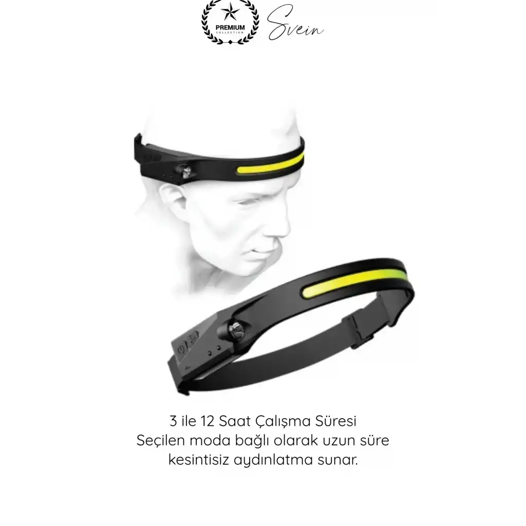 #KafaFeneri Sensörlü USB Şarjlı Kafa Lambası COB LED 5 Aydınlatma Modlu Güçlü Işıldak Dahili Pilli Ayarlanabilir Bantlı Kötü Koşullara Dayanıklı Kamp Balıkçılık Tamir Outdoor Çalışma Feneri