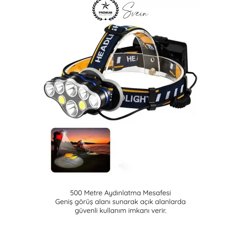 #KafaLambası USB Şarjlı Kafa Lambası 8 LED 8 Modlu 6000 Lümen Su Geçirmez Profesyonel Kafa Feneri COB T6 XPE Sensörsüz Kamp Balıkçılık Avcılık Koşu Tamir Outdoor Işıldak