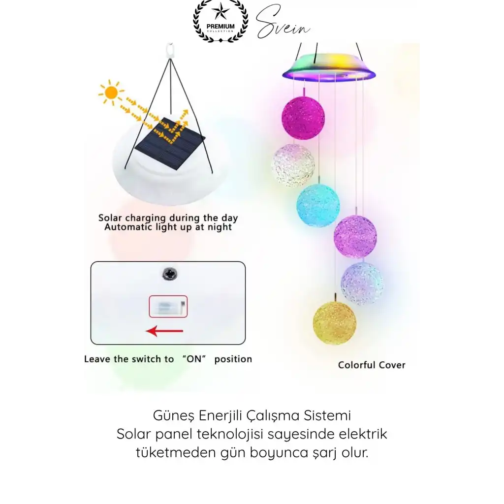 #SolarLed Solar Bahçe Dekoru 6 Toplu LED Peyzaj Aydınlatma Renkli Işıklı Güneş Enerjili Su Geçirmez Dış Mekan Kazıklı Balkon Teras Çim Yol Dekoratif Lamba IP65