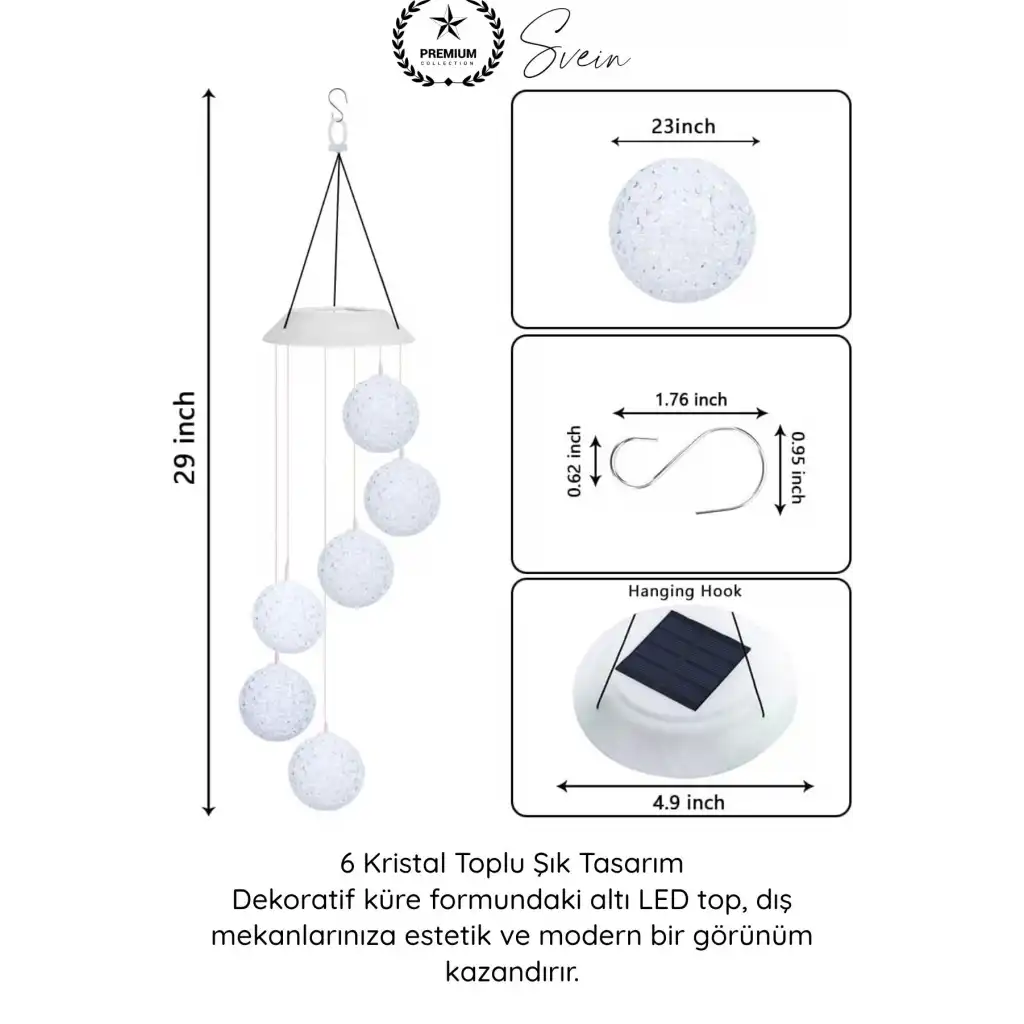 #SolarLed Solar Bahçe Dekoru 6 Toplu LED Peyzaj Aydınlatma Renkli Işıklı Güneş Enerjili Su Geçirmez Dış Mekan Kazıklı Balkon Teras Çim Yol Dekoratif Lamba IP65