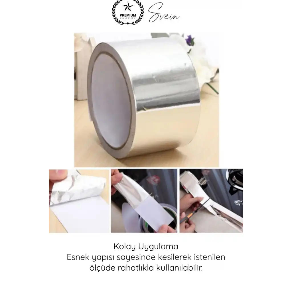 #AlüminyumBant Alüminyum Bant 30 mm x 4 Metre Isıya Dayanıklı Güçlü Yapışkanlı Folyo Tamir Bandı Klima Baca Havalandırma Fırın Boru İzolasyon Onarım Sızdırmazlık Metal Yüzey Tamirat Bandı