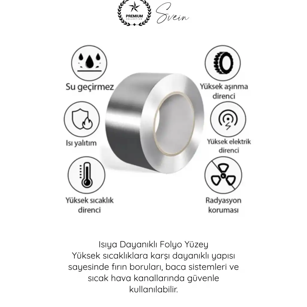 #AlüminyumBant Alüminyum Bant 30 mm x 4 Metre Isıya Dayanıklı Güçlü Yapışkanlı Folyo Tamir Bandı Klima Baca Havalandırma Fırın Boru İzolasyon Onarım Sızdırmazlık Metal Yüzey Tamirat Bandı