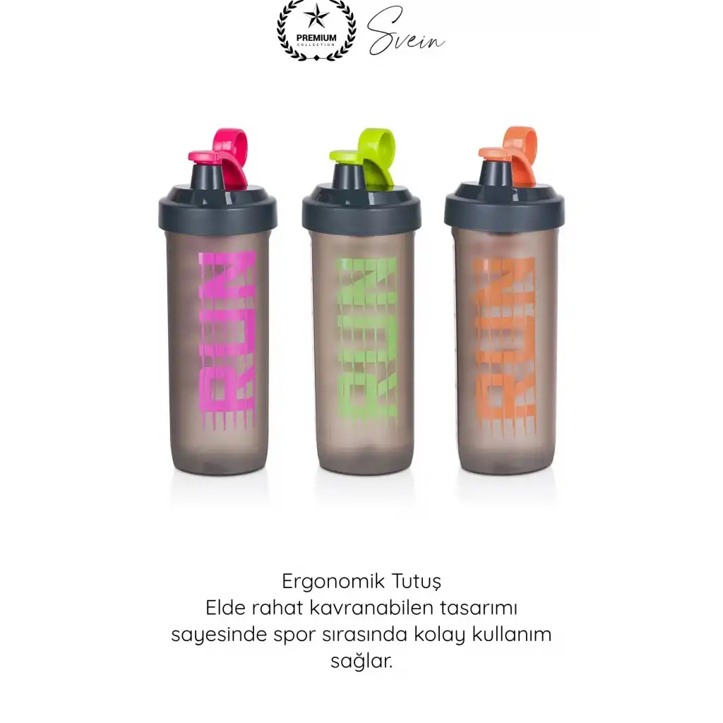 #Shaker Desenli Shaker 740 ml PP Run Sporcu Matara Plastik Sızdırmaz Kapaklı Protein Tozu Karıştırıcı Fitness Spor Salonu Antrenman Su Şişesi Taşınabilir Dayanıklı Drink Bottle