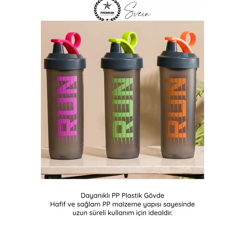 #Shaker Desenli Shaker 740 ml PP Run Sporcu Matara Plastik Sızdırmaz Kapaklı Protein Tozu Karıştırıcı Fitness Spor Salonu Antrenman Su Şişesi Taşınabilir Dayanıklı Drink Bottle