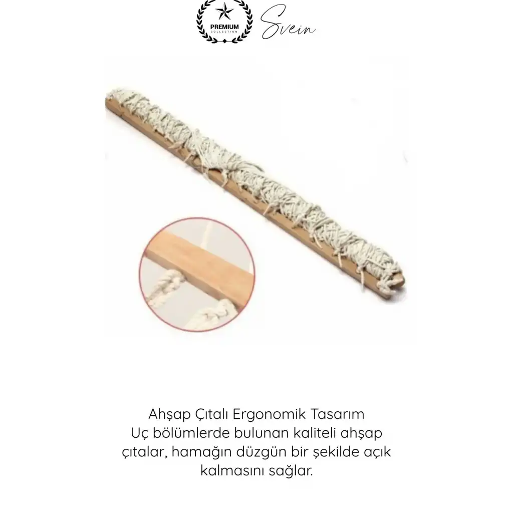 #Hamak Tek Kişilik Bahçe Balkon Kamp Piknik Hamak Ahşap Çıtalı Dayanıklı Örgü Eko İp Taşınabilir Konforlu Salıncak Dinlenme Yatağı Portatif Asma Yatak Outdoor Seyahat Teras Veranda Keyif Ağı