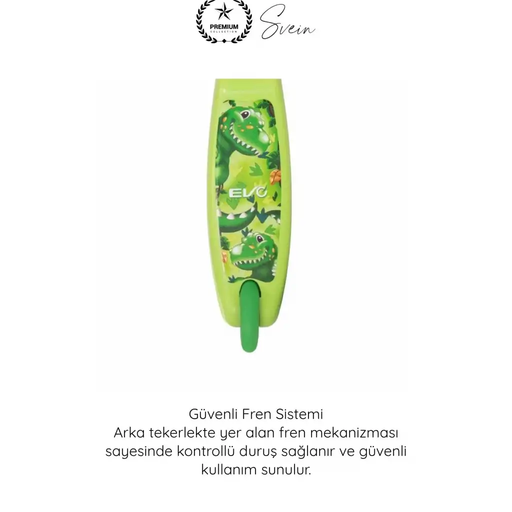 #Scooter 3 Tekerlekli Işıklı Dinozor Scooter Çocuk Frenli Kaydırmaz Tabanlı Denge Geliştirici Twist Direksiyonlu Unisex Oyuncak Yeşil Renkli 2 Yaş Üzeri 20 Kg Taşıma Kapasiteli Eğitici