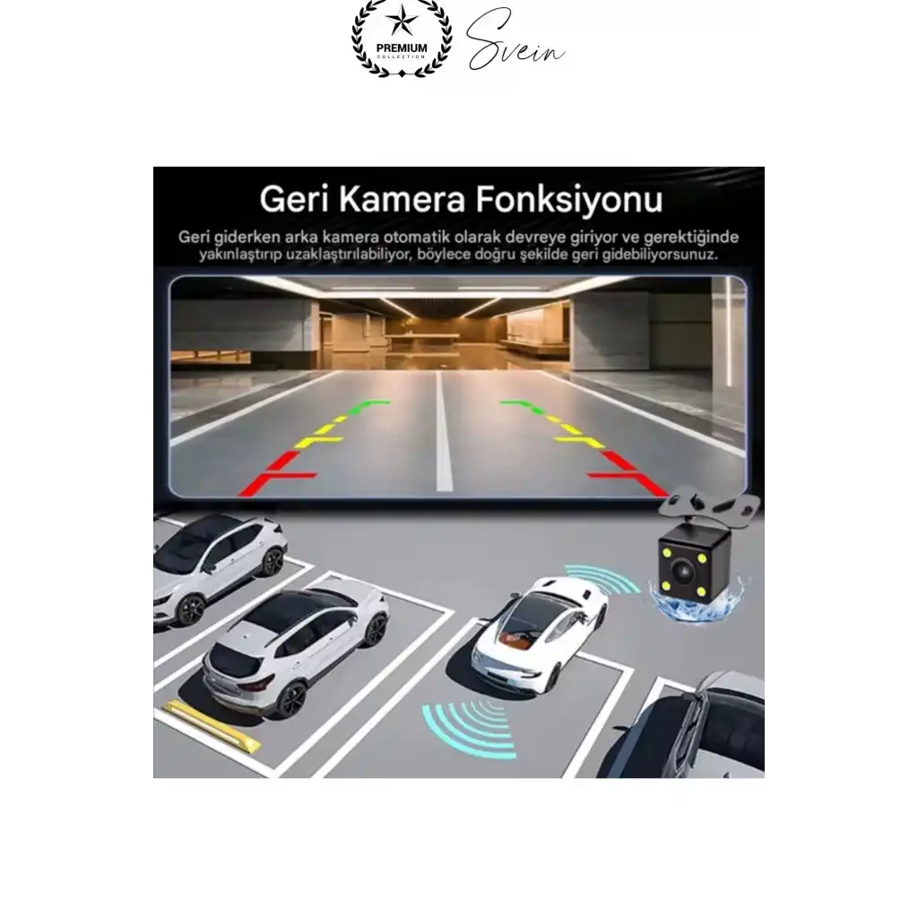 #Kamera Üç Kameralı Araç İçi Kayıt Sistemi Full HD 1080P Gece Görüşlü G Sensörlü Park Modlu Ön Arka İç Kamera IPS Ekran H.264 Döngüsel Kayıt Geri Görüş Destekli Oto Dash Cam Video Kaydedici