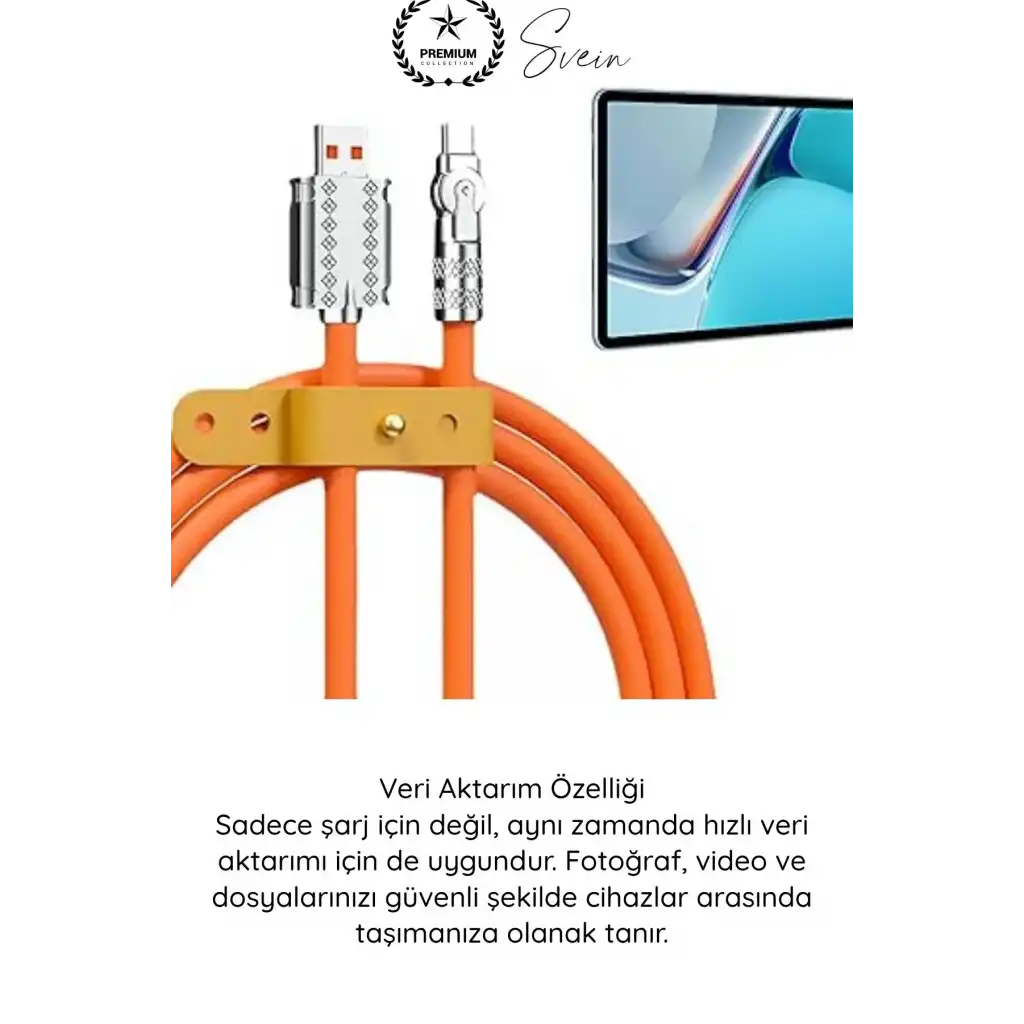 #ŞarjKablosu 3in1 Manyetik Hızlı Şarj Kablosu 120W Type C Lightning Micro USB Çinko Alaşımlı 1.2 Metre Dolaşmaz Data Veri Aktarım Destekli Dayanıklı Telefon Tablet Uyumlu USB Şarj Kablo