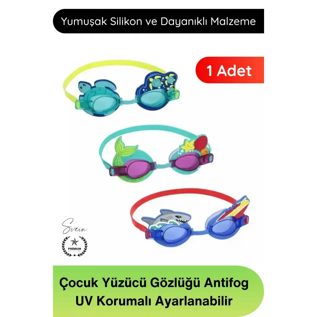 #DenizGözlüğü Çocuk Yüzücü Gözlüğü Antifog UV Korumalı Ayarlanabilir Yüzme Gözlüğü 3 Yaş Üzeri Havuz Deniz Kullanımı İçin Dayanıklı Konforlu Tasarım Silikon Kayışlı Su Geçirmez Buğu Önleyici