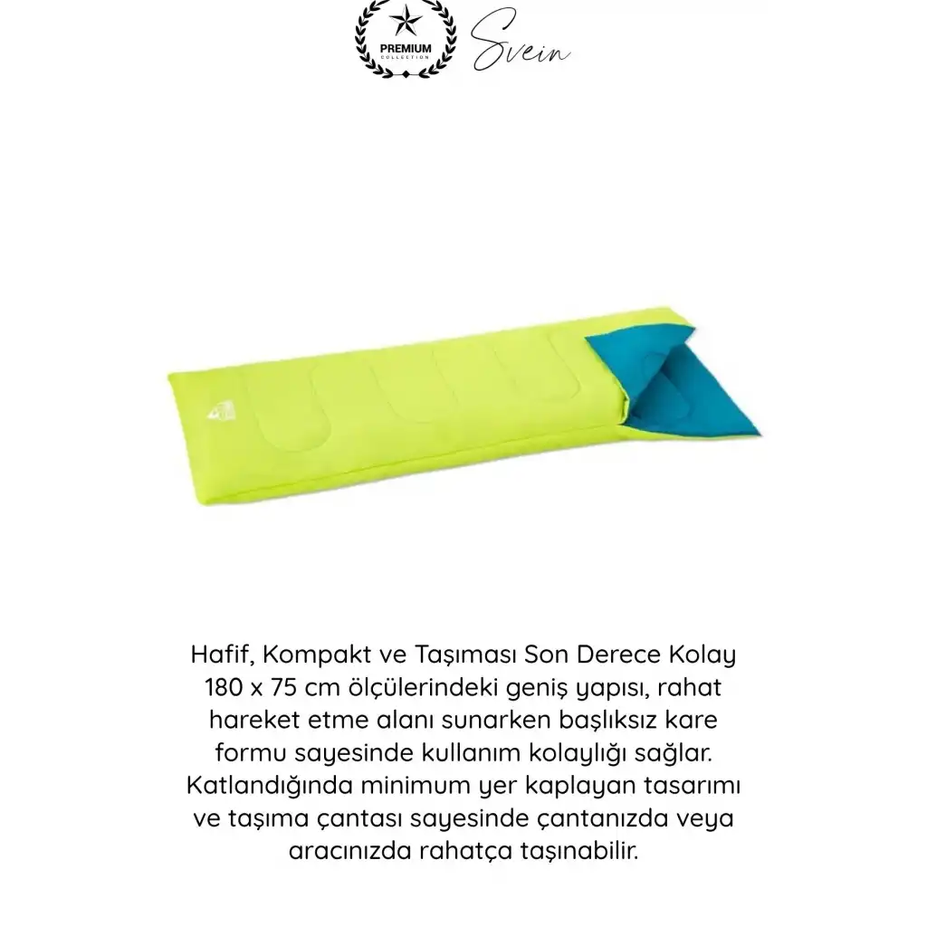 #UykuTulumu Kamp Piknik Karavan Outdoor Hafif Taşınabilir Polyester Elyaf Dolgulu Kapitoneli Başlıksız Kare Uyku Tulumu Taşıma Çantalı 180x75 cm 7 11 Derece Sıcaklık Aralığı Konforlu Dayanıklı