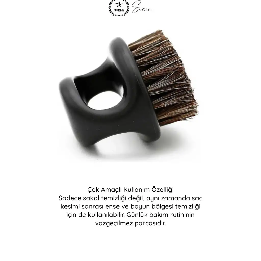 #Fırça Profesyonel berber sakal bakım fırça seti doğal at kılı karbon plastik ergonomik çiftli ense temizleme masaj şekillendirme kompakt dayanıklı kişisel hijyen grooming aksesuar çok fonksiyonlu