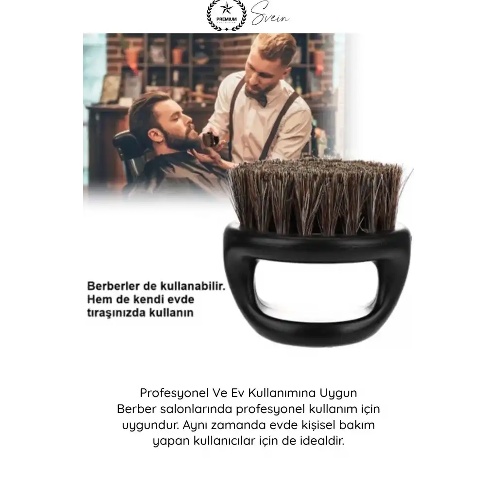 #Fırça Profesyonel berber sakal bakım fırça seti doğal at kılı karbon plastik ergonomik çiftli ense temizleme masaj şekillendirme kompakt dayanıklı kişisel hijyen grooming aksesuar çok fonksiyonlu