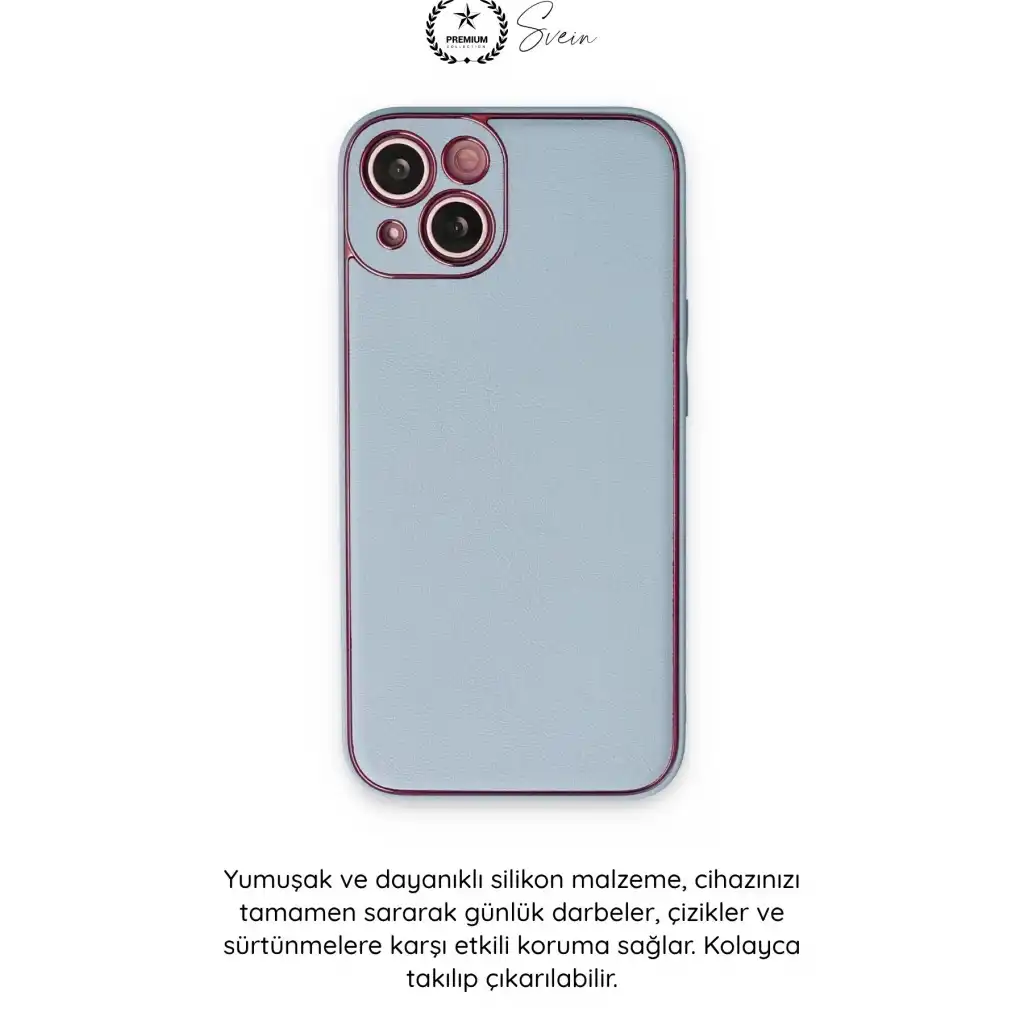 #Kılıf İphone 14 Plus Uyumlu Kılıf Coco Deri Görünümlü Silikon Kapak Darbe Emici Esnek Yumuşak Koruyucu Çizilme Önleyici Kamera Korumalı Şık İnce Kaymaz Premium Telefon Aksesuarı