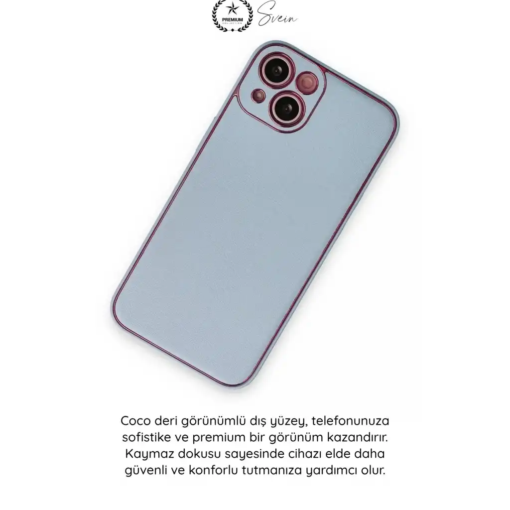 #Kılıf İphone 14 Plus Uyumlu Kılıf Coco Deri Görünümlü Silikon Kapak Darbe Emici Esnek Yumuşak Koruyucu Çizilme Önleyici Kamera Korumalı Şık İnce Kaymaz Premium Telefon Aksesuarı