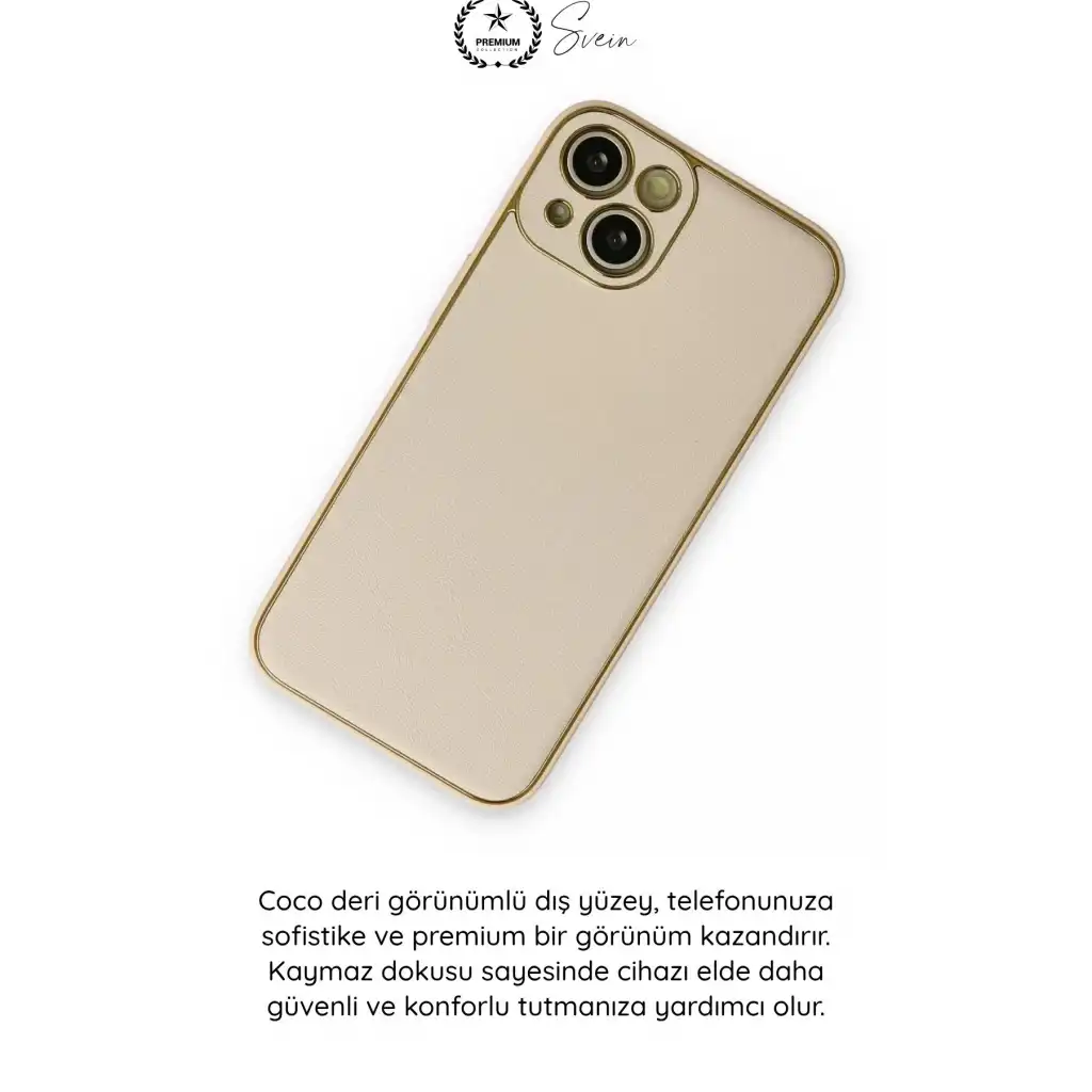 #Kılıf İphone 14 Plus Uyumlu Kılıf Coco Deri Görünümlü Silikon Kapak Darbe Emici Esnek Yumuşak Koruyucu Çizilme Önleyici Kamera Korumalı Şık İnce Kaymaz Premium Telefon Aksesuarı