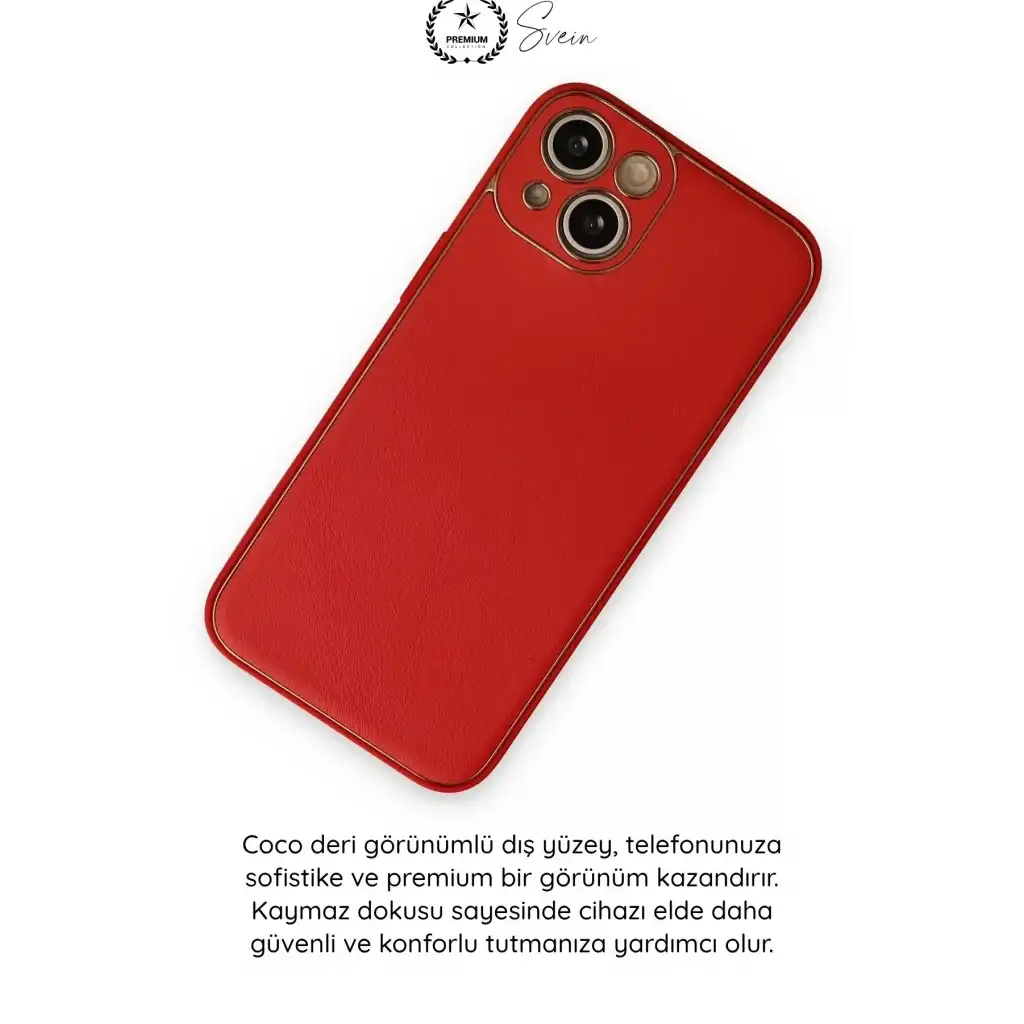 #Kılıf İphone 14 Plus Uyumlu Kılıf Coco Deri Görünümlü Silikon Kapak Darbe Emici Esnek Yumuşak Koruyucu Çizilme Önleyici Kamera Korumalı Şık İnce Kaymaz Premium Telefon Aksesuarı