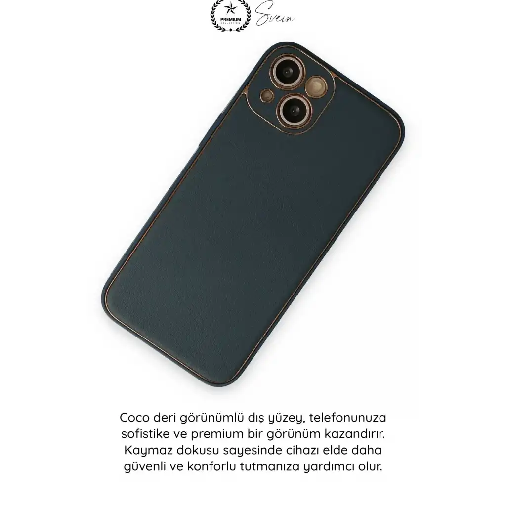 #Kılıf İphone 14 Plus Uyumlu Kılıf Coco Deri Görünümlü Silikon Kapak Darbe Emici Esnek Yumuşak Koruyucu Çizilme Önleyici Kamera Korumalı Şık İnce Kaymaz Premium Telefon Aksesuarı