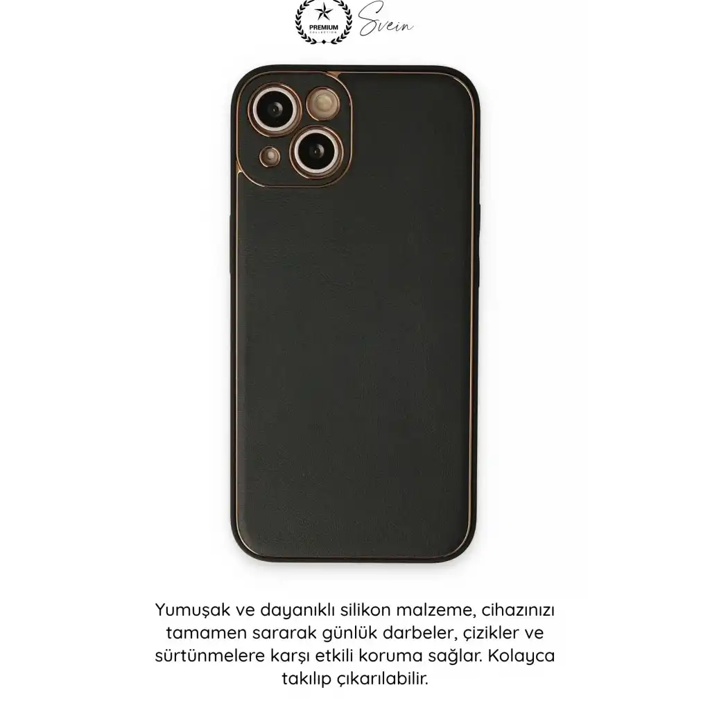 #Kılıf İphone 14 Plus Uyumlu Kılıf Coco Deri Görünümlü Silikon Kapak Darbe Emici Esnek Yumuşak Koruyucu Çizilme Önleyici Kamera Korumalı Şık İnce Kaymaz Premium Telefon Aksesuarı