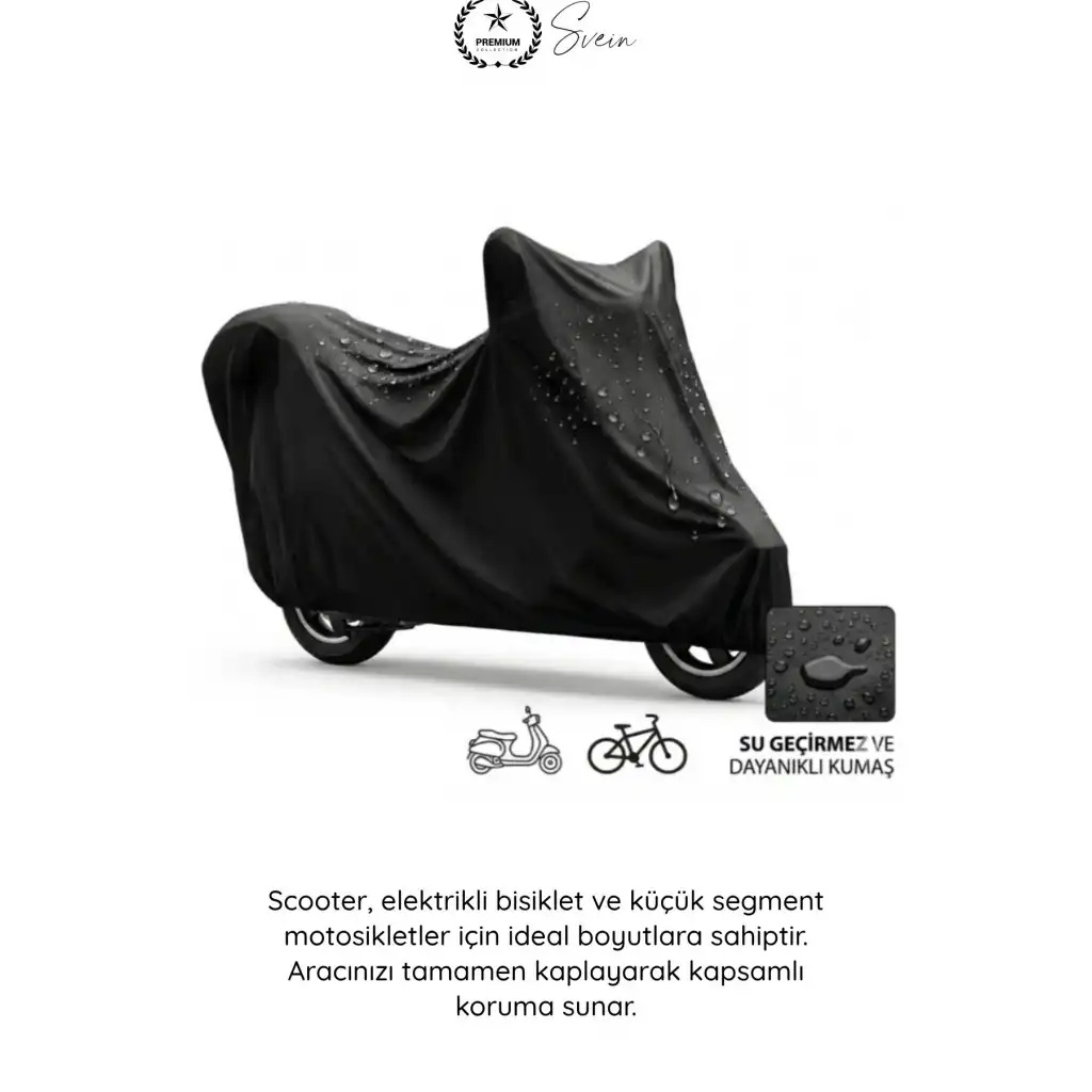 #Branda Motosiklet Scooter Koruma Brandası UV Korumalı Su Geçirmez Toz Önleyici Dış Mekan Dayanıklı Hafif Katlanabilir Güneş Yağmur Kar Çamur Dirençli Örtü Kılıf 180x120 cm Evrensel