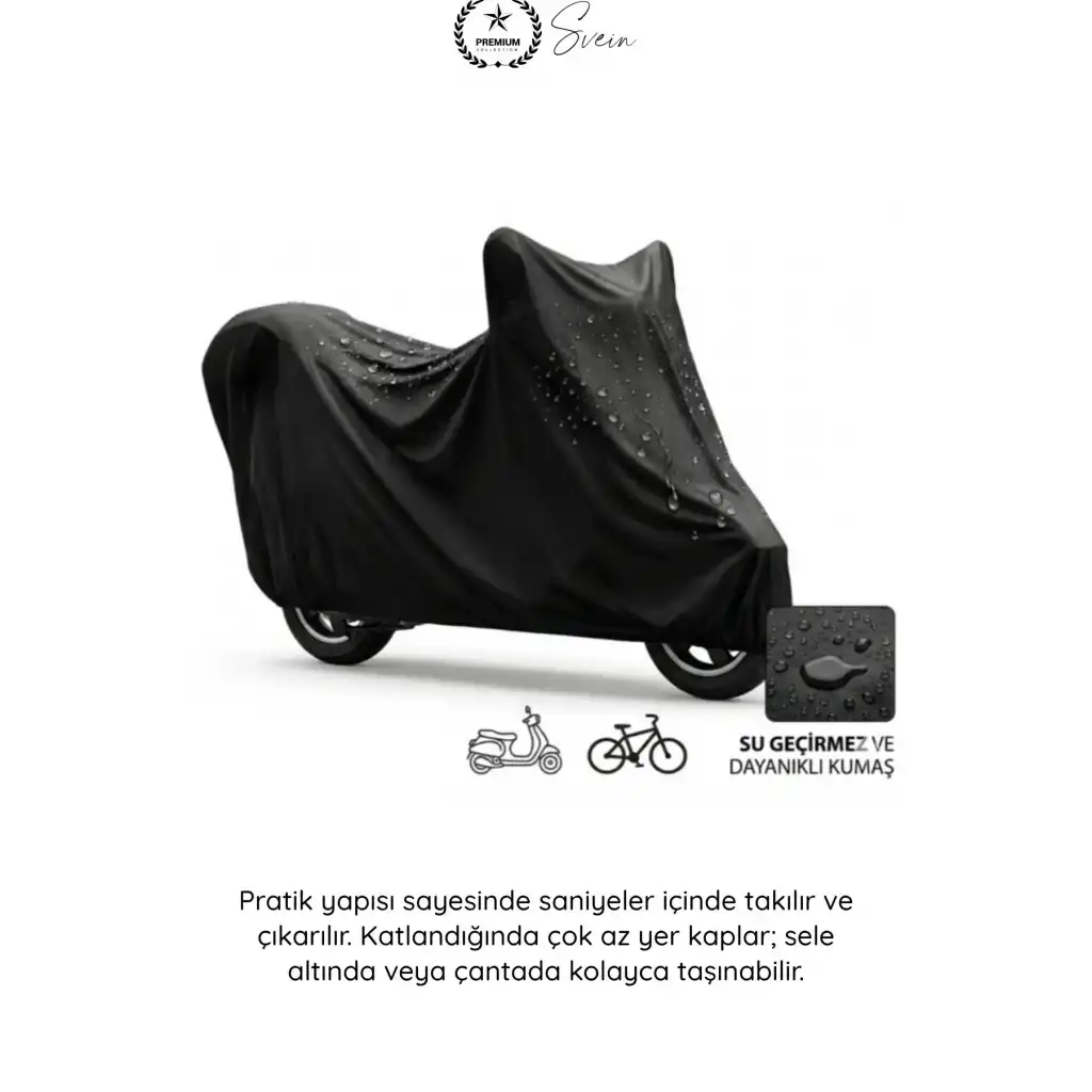 #Branda Motosiklet Scooter Koruma Brandası UV Korumalı Su Geçirmez Toz Önleyici Dış Mekan Dayanıklı Hafif Katlanabilir Güneş Yağmur Kar Çamur Dirençli Örtü Kılıf 180x120 cm Evrensel