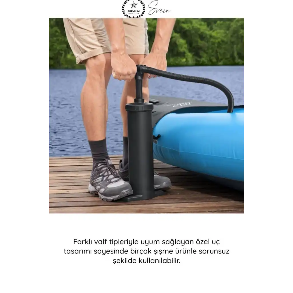 #Pompa Büyük Boy Şişirme Pompası 48 Cm El Ayak Kullanımlı Manuel Hava Pompası Şişme Yatak Deniz Yatağı Bot Can Simidi Havuz Oyuncağı Kamp İçin Taşınabilir Dayanıklı Özel Sibop Başlıklı