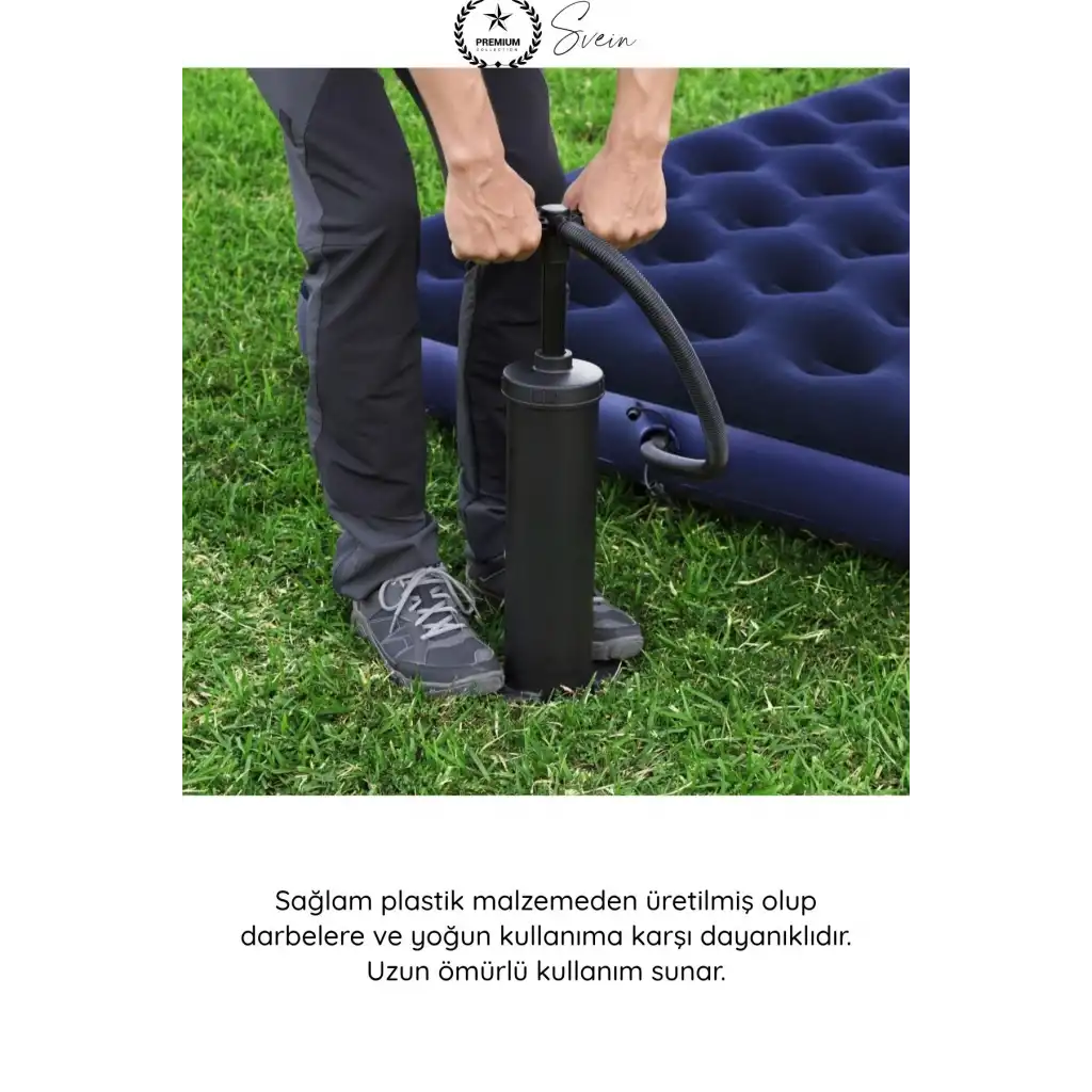 #Pompa Büyük Boy Şişirme Pompası 48 Cm El Ayak Kullanımlı Manuel Hava Pompası Şişme Yatak Deniz Yatağı Bot Can Simidi Havuz Oyuncağı Kamp İçin Taşınabilir Dayanıklı Özel Sibop Başlıklı
