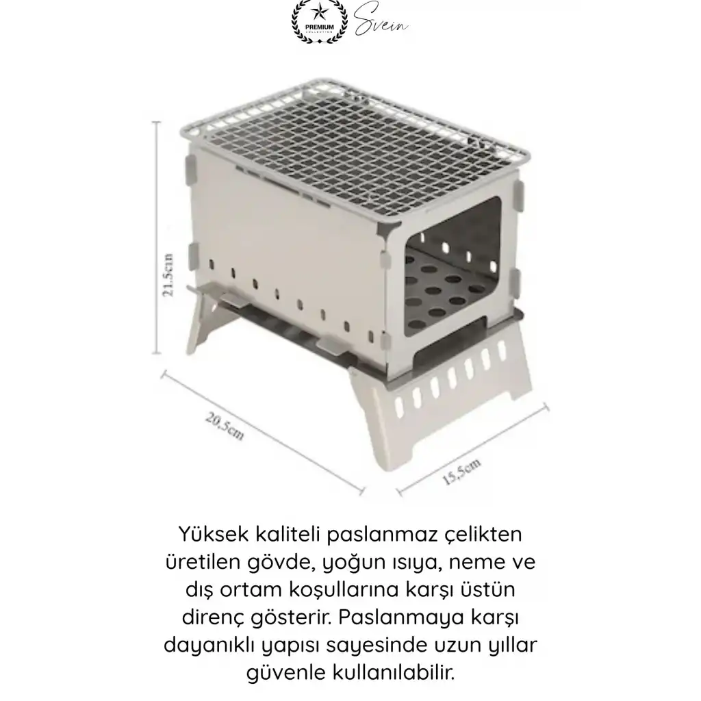#KampOcağı Ateş Çukuru Paslanmaz Çelik Kamp Ocağı Katlanır Taşınabilir Outdoor Izgara Bushcraft Piknik Barbekü Sobası Demonte Kompakt Portatif Rüzgar Korumalı Odun Yakma Ünitesi Taşıma Çantalı