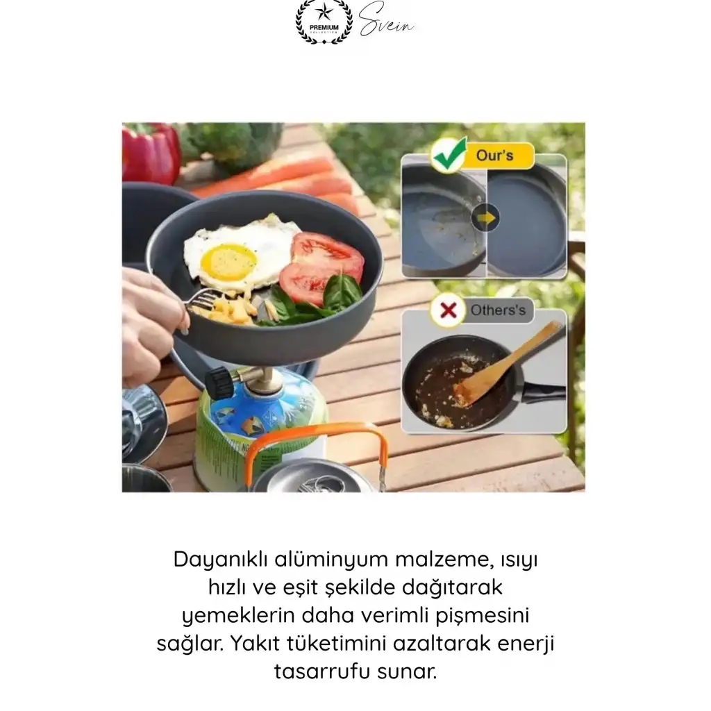 #PişirmeSeti Kamp Seti Katlanabilir Alüminyum Tencere Tava Çaydanlık Outdoor Piknik Trekking Dağcılık Isı İletkenliği Yüksek Hafif Dayanıklı İç İçe Geçebilir Profesyonel Pişirme Takımı 3lü