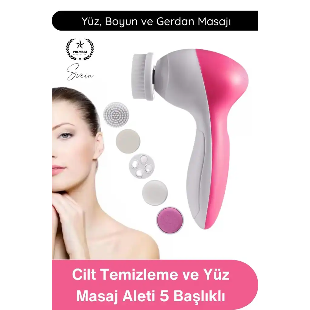 #YüzBakım Cilt Temizleme ve Yüz Masaj Aleti 5 Başlıklı Akne Sivilce Siyah Nokta Temizleyici Elektrikli Yüz Bakım Cihazı Kırışıklık Karşıtı Gözenek Arındırıcı Cilt Bakım Aparatı
