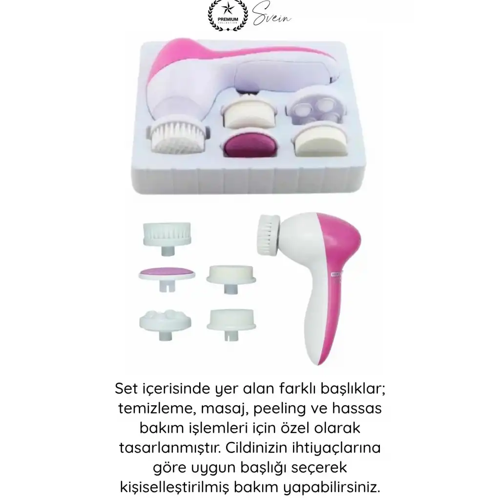 #YüzBakım Cilt Temizleme ve Yüz Masaj Aleti 5 Başlıklı Akne Sivilce Siyah Nokta Temizleyici Elektrikli Yüz Bakım Cihazı Kırışıklık Karşıtı Gözenek Arındırıcı Cilt Bakım Aparatı