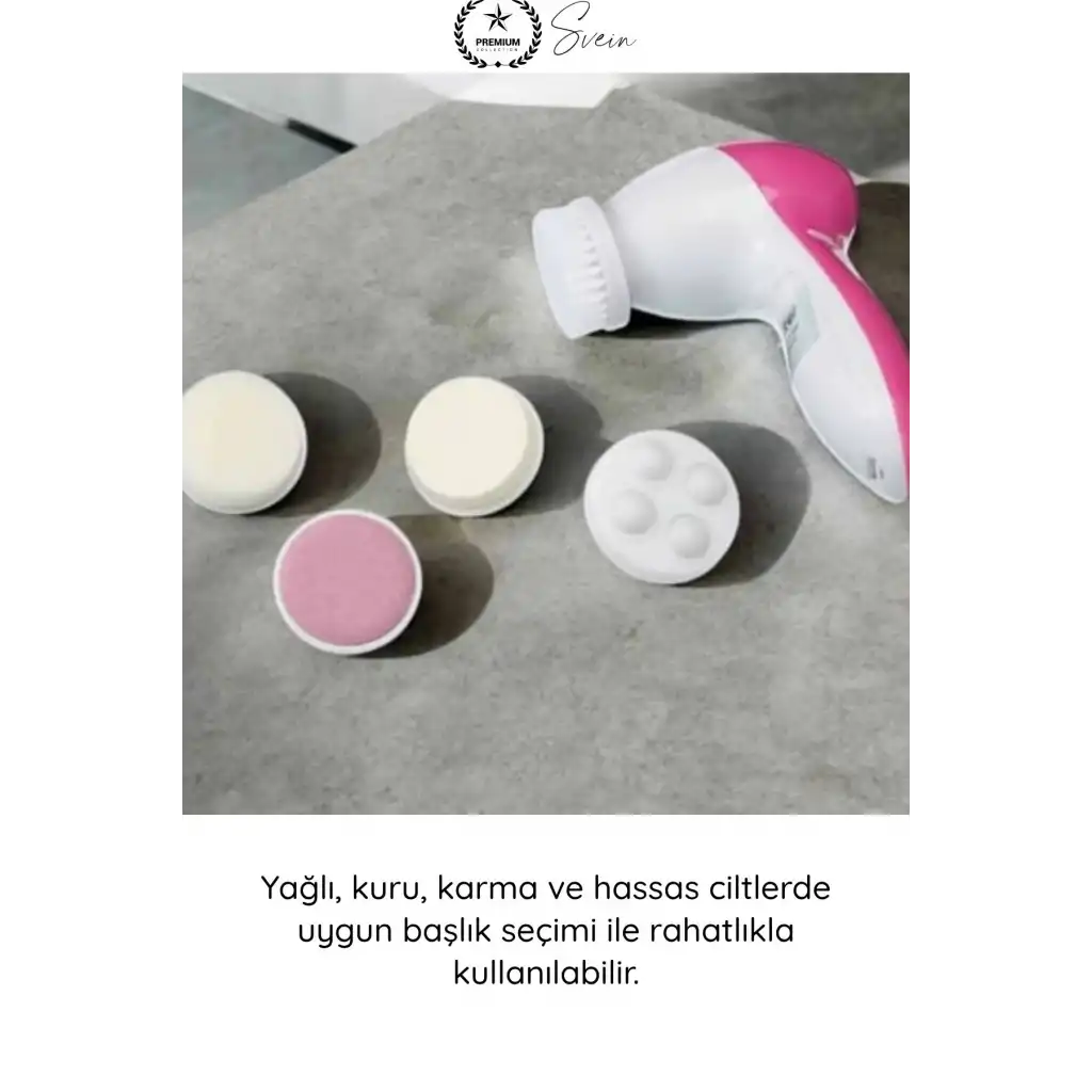 #YüzBakım Cilt Temizleme ve Yüz Masaj Aleti 5 Başlıklı Akne Sivilce Siyah Nokta Temizleyici Elektrikli Yüz Bakım Cihazı Kırışıklık Karşıtı Gözenek Arındırıcı Cilt Bakım Aparatı