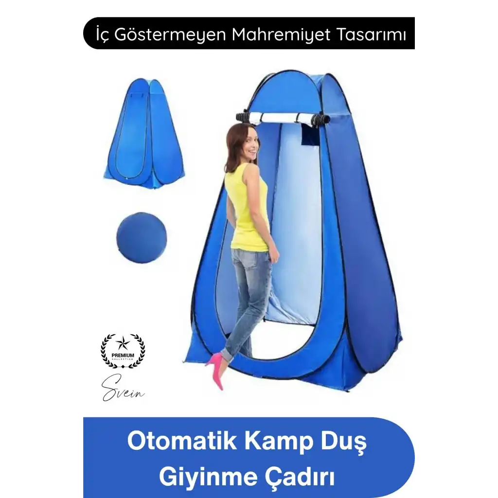#Çadır Giyinme Çadırı Otomatik Kamp Duş Çadırı Tuvalet Kabini Pencereli Fermuarlı İç Göstermeyen Portatif Prova Kabin Deniz Pazar Fotoğrafçı Kullanımı Taşıma Çantalı 120x120x190 cm