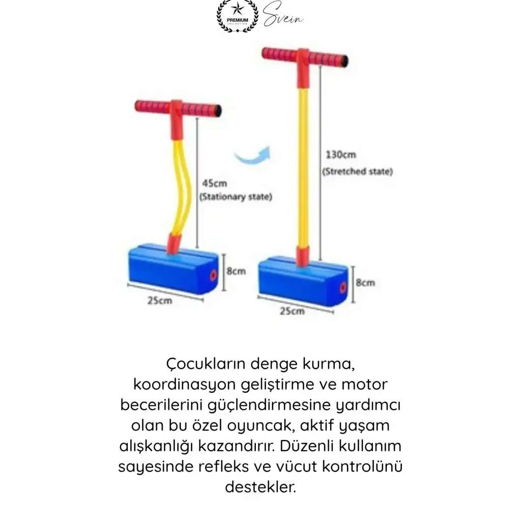 #Zıpzıp Zıplama Çubuğu Oyuncak Çocuk Denge Geliştirici Köpük Saplı Eğlenceli Zıp Zıp Atlama Oyunu Kaymaz Tutma Kollu Elastik Yaylı Aktivite Egzersiz Hareket Oyuncağı İç Dış Mekan Kullanımı