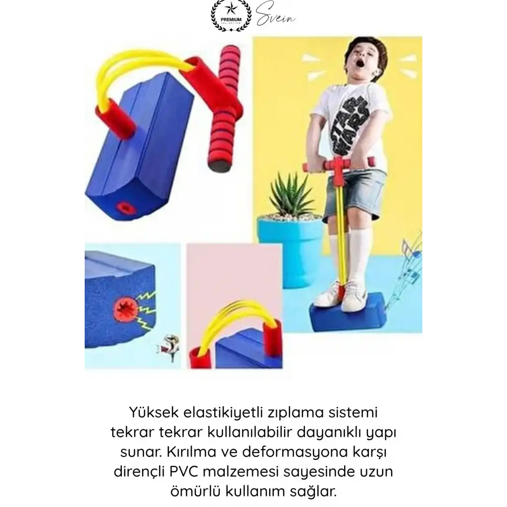 #Zıpzıp Zıplama Çubuğu Oyuncak Çocuk Denge Geliştirici Köpük Saplı Eğlenceli Zıp Zıp Atlama Oyunu Kaymaz Tutma Kollu Elastik Yaylı Aktivite Egzersiz Hareket Oyuncağı İç Dış Mekan Kullanımı