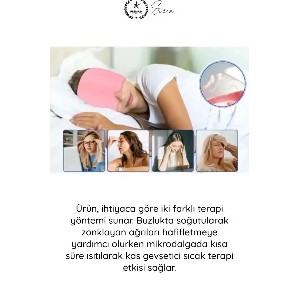 #RahatlatıcıMaske Migren Rahatlatıcı Jel Kompres Kafa Bandı Soğuk Sıcak Terapi Baş Ağrısı Uyku Göz Dinlendirme Elastik Medikal Silikon Kompresyon Bandı Sinüzit Stres Yorgunluk Rahatlatıcı Maske