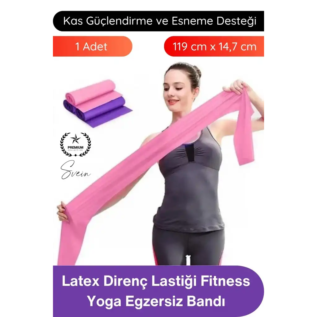 #PilatesBandı Pilates Bandı Latex Direnç Lastiği Fitness Yoga Egzersiz Esneme Kas Güçlendirme Spor Bandı Dayanıklı Elastik Antrenman Pilates Aerobik Isınma Ev Spor Ekipmanı 119x14.7 cm