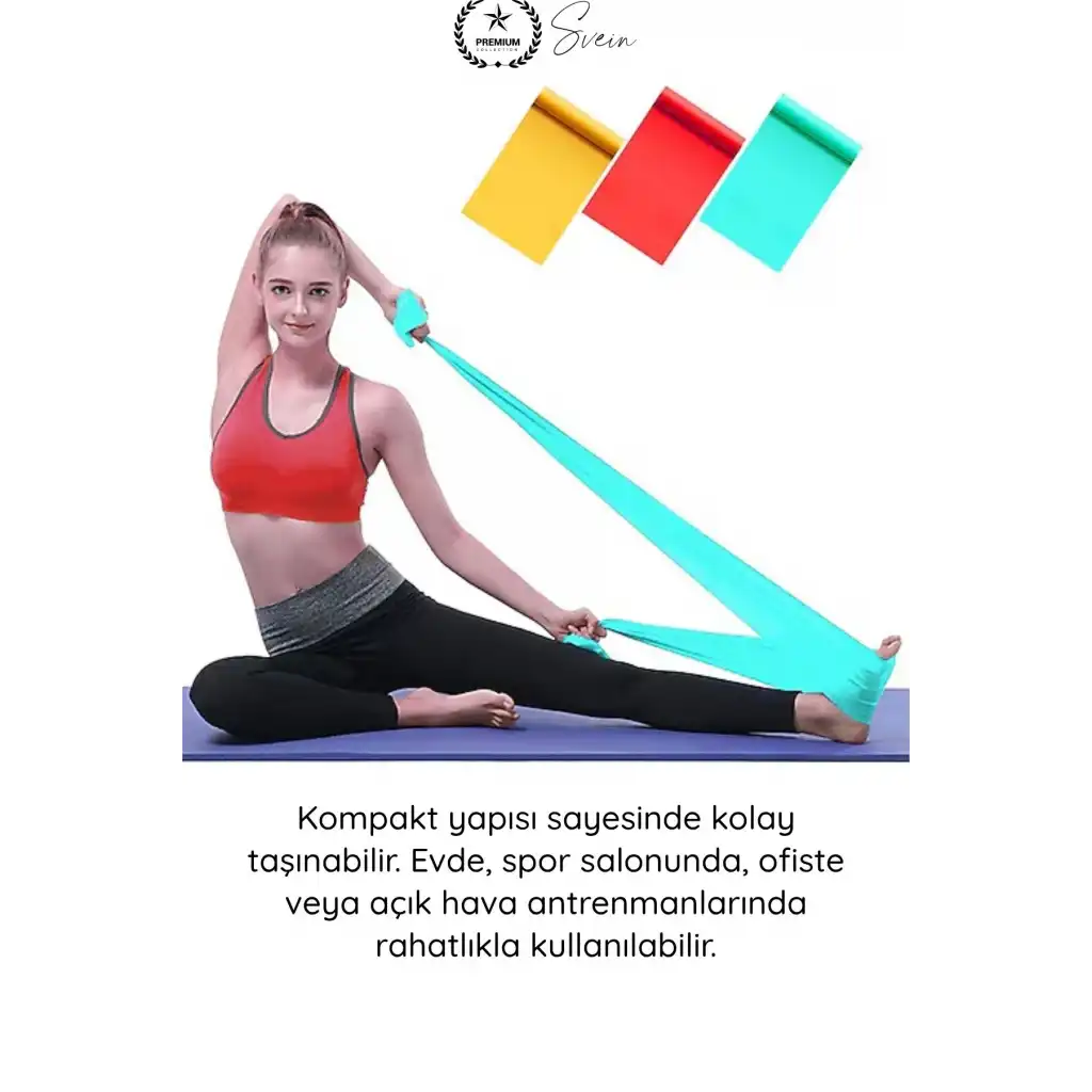#PilatesBandı Pilates Bandı Latex Direnç Lastiği Fitness Yoga Egzersiz Esneme Kas Güçlendirme Spor Bandı Dayanıklı Elastik Antrenman Pilates Aerobik Isınma Ev Spor Ekipmanı 119x14.7 cm